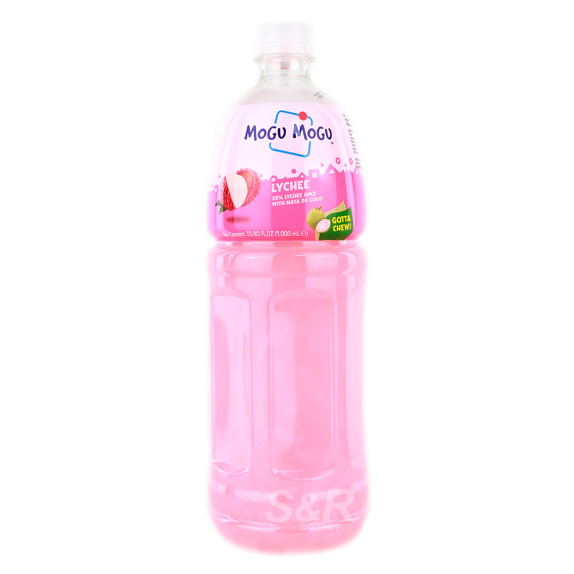 Mogu Mogu Lychee with Nata De Coco Juice Drink 1L